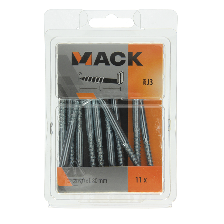 Load image into Gallery viewer, Mack 1018152 - schroefduim met gleuf verzinkt11 st 6,0 x 80 mm | 5 stuks
