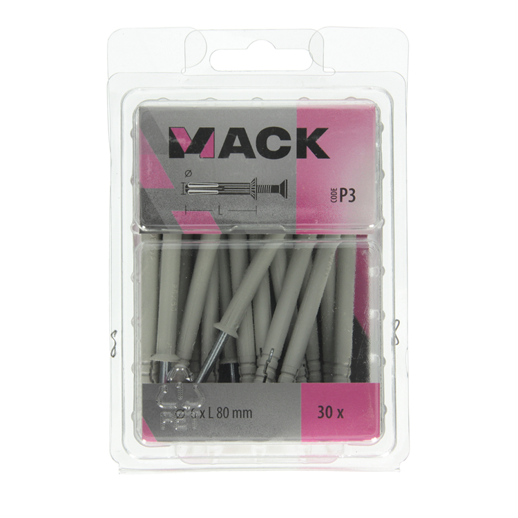 Load image into Gallery viewer, Mack 1018166 - nylon nagelplug polyamide 30 st 6 x 80 mm | 3 stuks
