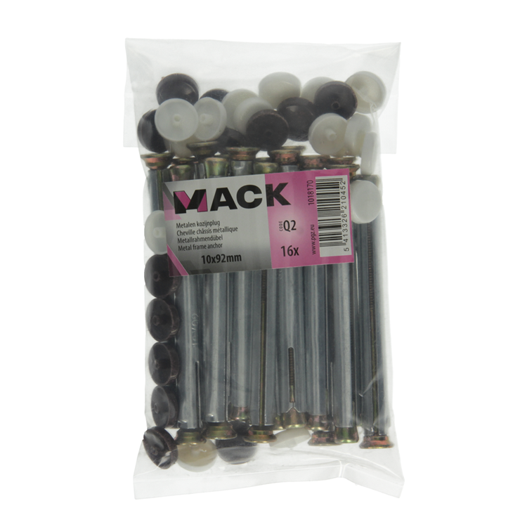Load image into Gallery viewer, Mack 1018170 - metalen kozijnplug staal verzinkt 16 st 10 x 90 mm | 5 stuks
