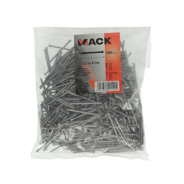 Load image into Gallery viewer, Mack 1020053 - nagel ronde kop 1000 gr 2,2 x 45 mm | 10 stuks

