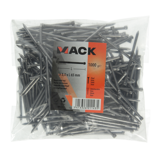 Mack 1020056 - nagel ronde kop 1000 gr 3,0 x 65 mm | 10 stuks