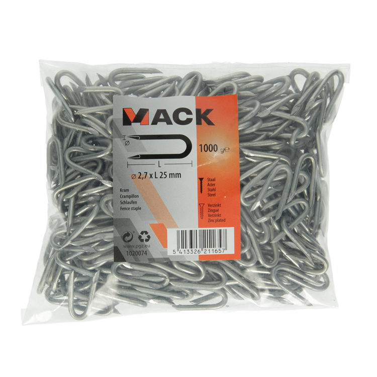 Load image into Gallery viewer, Mack 1020074 - kram verzinkt 1000 gr 2,7 x 25 mm | 10 stuks
