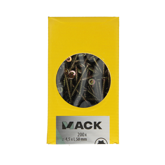 Mack 1020147 - spaanplaatschroef vz kp-zelfb.gvz 200st 4,5 x 50 mm | 2 stuks