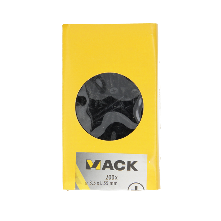 Load image into Gallery viewer, Mack 1020165 - gipsplaatschroef zwart gefosfat. 200 st 3,5 x 55 mm | 3 stuks
