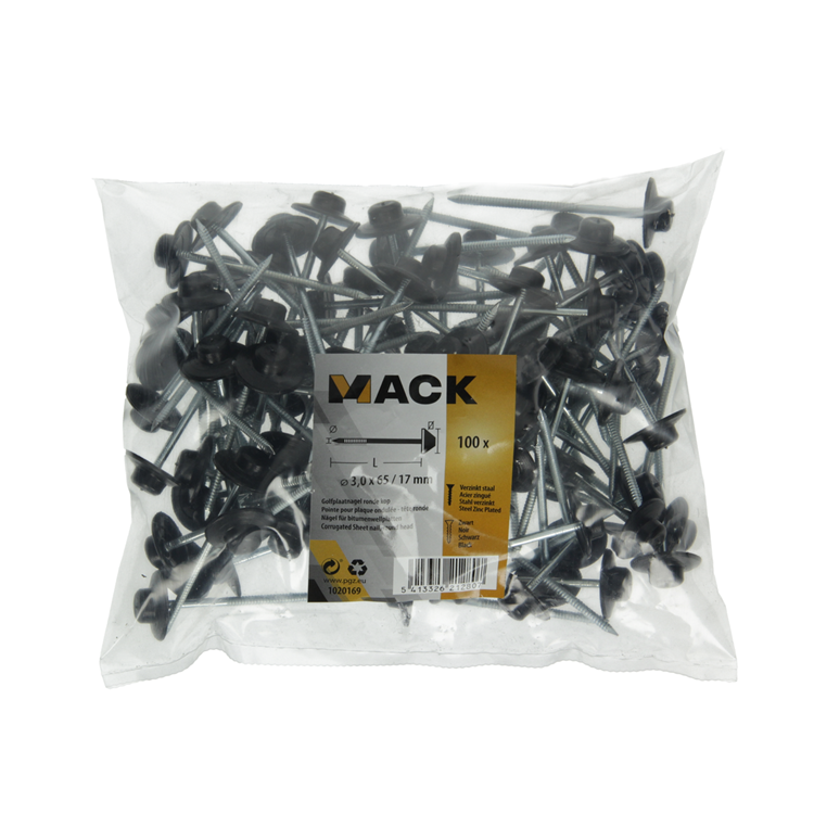 Load image into Gallery viewer, Mack 1020169 - golfplaatnagel 100 st 3.0x65 17mm | 5 stuks
