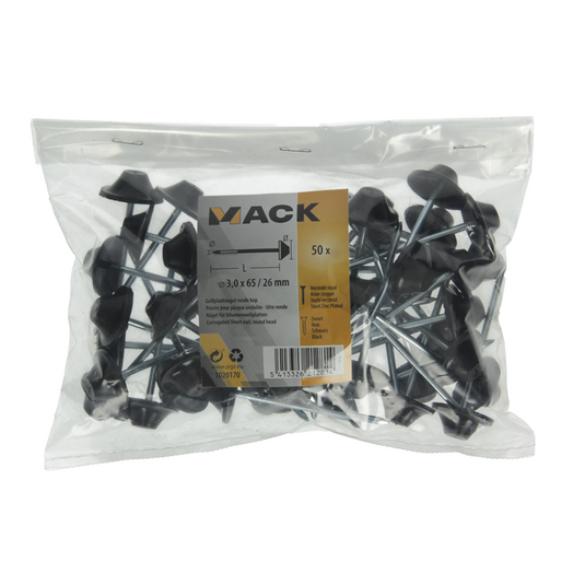 Mack 1020170 - golfplaatnagel 50 st 3.0x65 26mm | 5 stuks