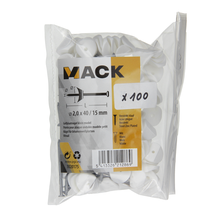 Load image into Gallery viewer, Mack 1020175 - vitnail 100 st 2x40 mm | 5 stuks
