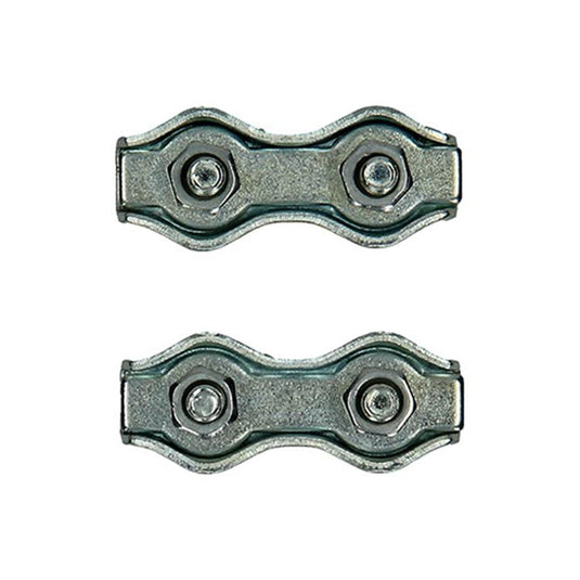 Mack 1008498 - 2 staaldraadklemmen 3mm duplex verzinkt | 10 stuks