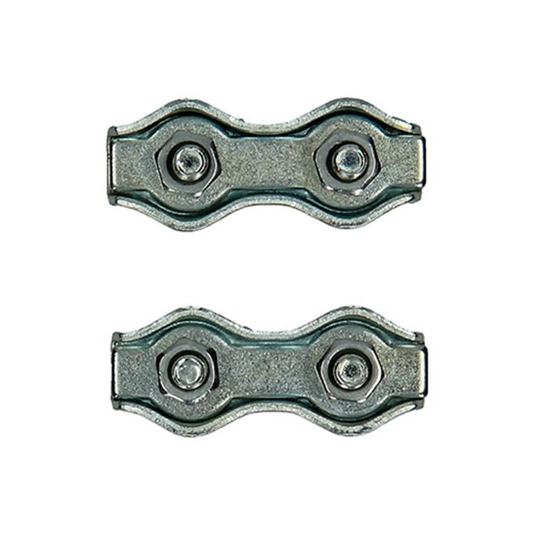 Afbeelding laden in galerijviewer, Mack 1008498 - 2 staaldraadklemmen 3mm duplex verzinkt | 10 stuks
