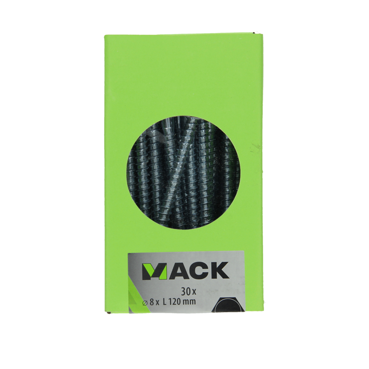 Load image into Gallery viewer, Mack 1020180 - houtdraadbout verzinkt 30 st 8 x 120 mm | 3 stuks
