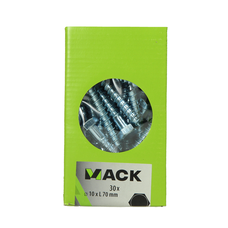 Afbeelding laden in galerijviewer, Mack 1020181 - houtdraadbout verzinkt 30 st 10 x 70 mm | 3 stuks
