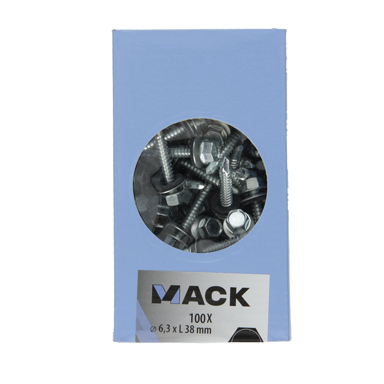 Afbeelding laden in galerijviewer, Mack 1020187 - zelfbor.schroef zeskt kop epdm-vz 100st 6,3 x 38 mm | 2 stuks
