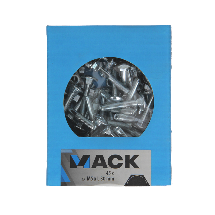 Load image into Gallery viewer, Mack 1020192 - houtbout + moer verzinkt 45 stm5 x 30 mm | 5 stuks
