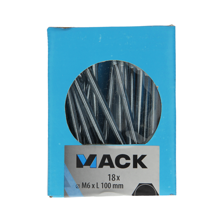 Load image into Gallery viewer, Mack 1020203 - houtbout + moer verzinkt 18 stm6 x 100 mm | 5 stuks
