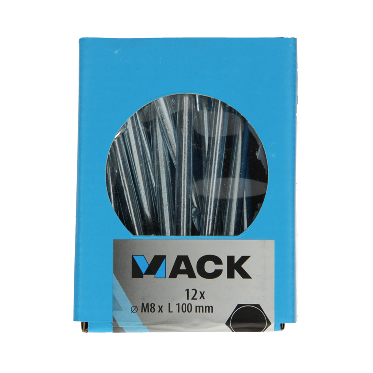 Load image into Gallery viewer, Mack 1020210 - houtbout + moer verzinkt 12 stm8 x 100 mm | 5 stuks
