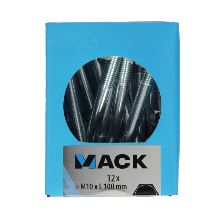 Load image into Gallery viewer, Mack 1020211 - houtbout + moer verzinkt 12 stm10 x 100 mm | 5 stuks
