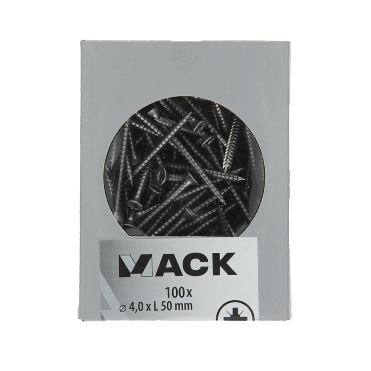 Load image into Gallery viewer, Mack 1020237 - spaanplaatschroef vz kop inox a2 100 st 4,0 x 50 mm | 2 stuks
