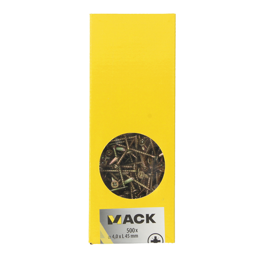 Mack 1020263 - spaanplaatschroef vz kop gvz 500 st 4,0 x 45 mm | 1 stuks