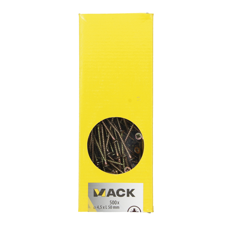 Load image into Gallery viewer, Mack 1020267 - spaanplaatschroef vz kop gvz 500 st 4,5 x 50 mm | 2 stuks
