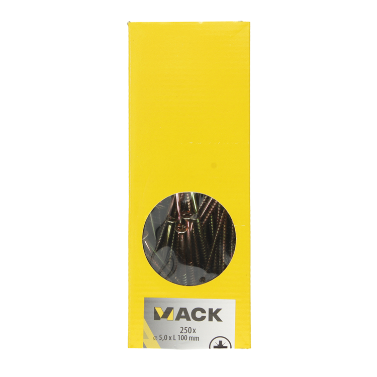 Load image into Gallery viewer, Mack 1020273 - spaanplaatschroef vz kop gvz 250 st 5,0 x 100 mm | 1 stuks

