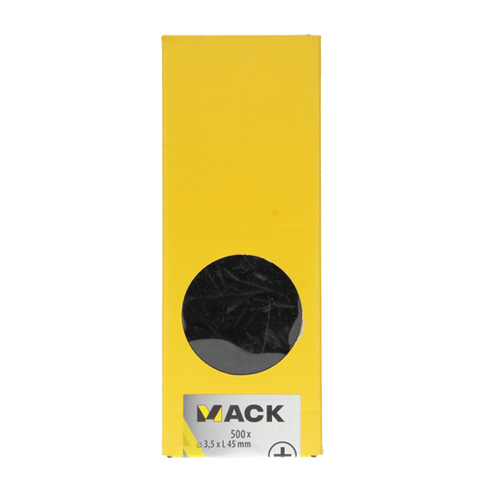 Mack 1020276 - gipsplaatschroef zwart gefosfat. 500 st 3,5 x 45 mm | 1 stuks