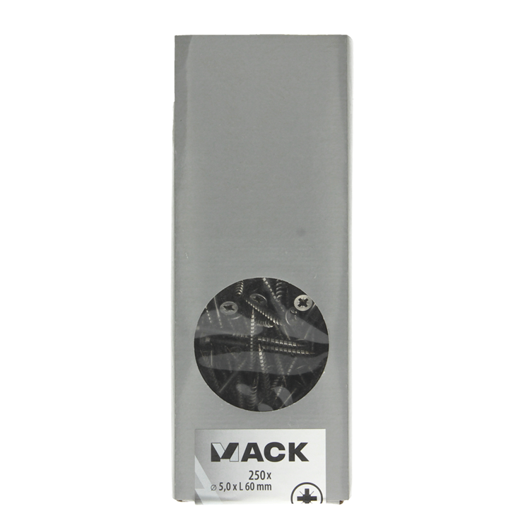 Load image into Gallery viewer, Mack 1020281 - spaanplaatschroef vz kop inox a2 250 st 5,0 x 60 mm | 2 stuks
