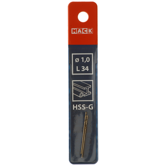Mack 1018396 - metaalboor hss g din 338 ø 1,0 x 34 mm 2st | 5 stuks