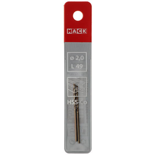 Mack 1018420 - metaalboor hss co5% din 338 ø 2,0 x 49 mm 2st | 5 stuks