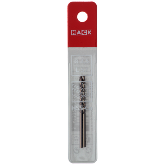 Mack 1018421 - metaalboor hss co5% din 338 ø 2,5 x 57 mm 2st | 5 stuks