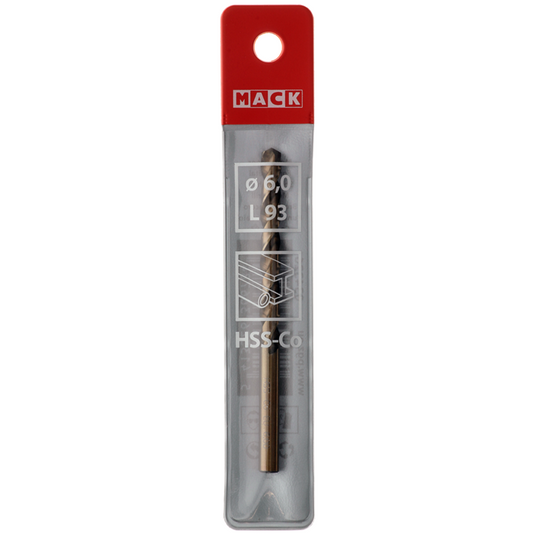 Mack 1018428 - metaalboor hss co5% din 338 ø 6,0 x 93 mm | 5 stuks