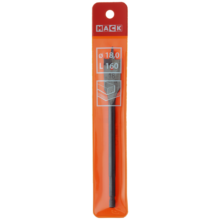 Load image into Gallery viewer, Mack 1018518 - platte houtboor din 7487 ø 18,0 x 160 mm | 5 stuks
