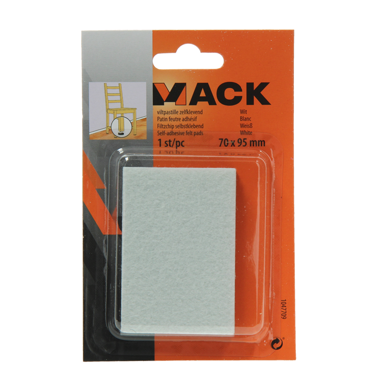 Load image into Gallery viewer, Mack 1047709 - viltpastille zelfklevend wit 70 x 95 mm 1 st pc | 12 stuks
