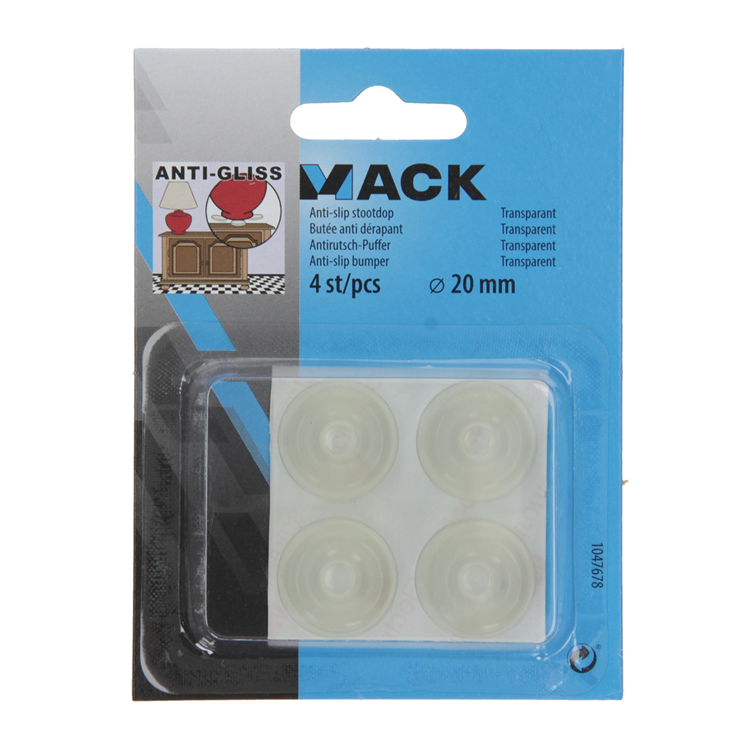 Load image into Gallery viewer, Mack 1047678 - anti-slip stootdop transparant ø 20 mm 4 st pcs | 12 stuks
