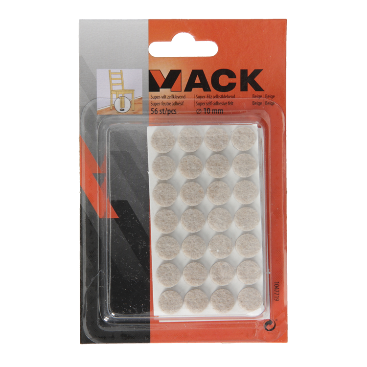 Load image into Gallery viewer, Mack 1047719 - super-vilt zelfklevend beige ø 10 mm 56 st pcs | 12 stuks

