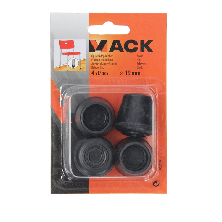 Load image into Gallery viewer, Mack 1047720 - opsteekdop rubber zwart ø 19 mm 4 st pcs | 6 stuks
