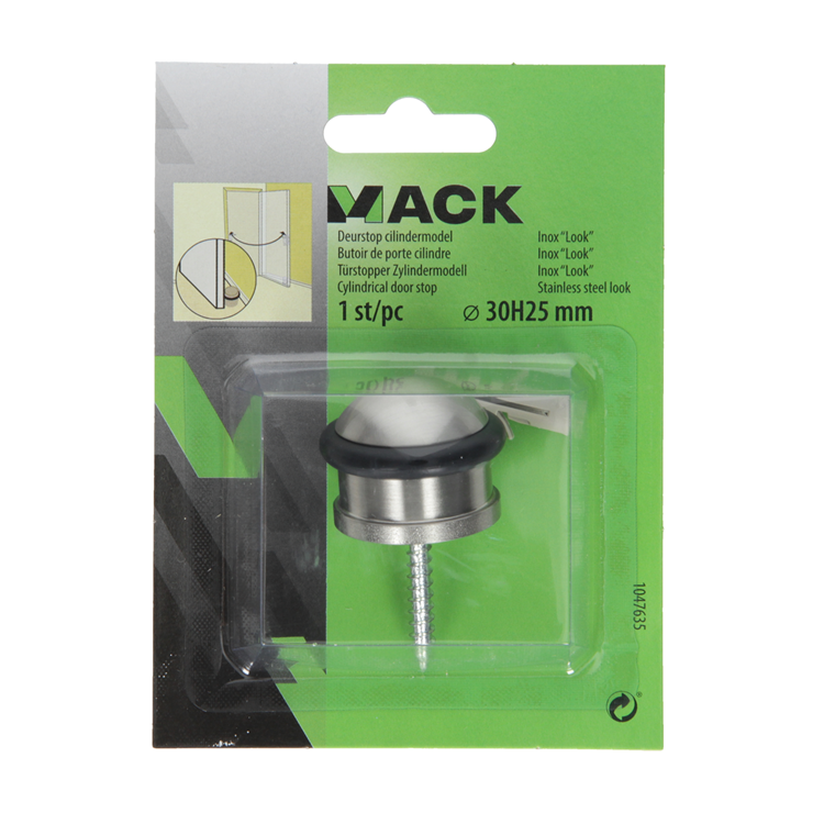 Load image into Gallery viewer, Mack 1047635 - deurstop cilindermodel inox look ø 30h25 mm 1 st pc | 6 stuks
