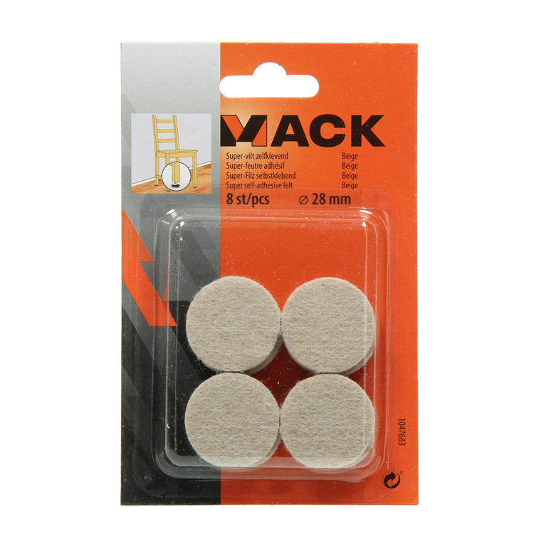 Load image into Gallery viewer, Mack 1047683 - super-vilt zelfklevend beige ø 28 mm 8 st pcs | 12 stuks
