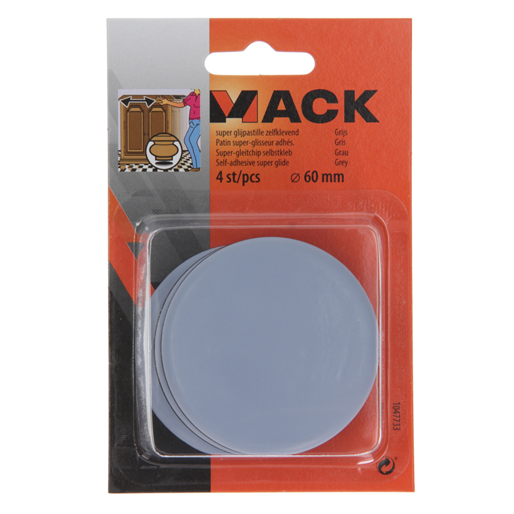 Load image into Gallery viewer, Mack 1047733 - super glijpastille zelfklevendgrijs ø 60 mm 4 st pcs | 6 stuks
