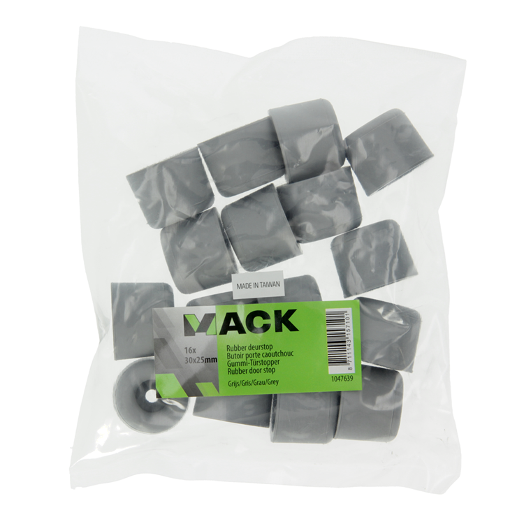 Load image into Gallery viewer, Mack 1047639 - deurstop rubber grijs 30 x 25 mm 16 st pcs | 6 stuks
