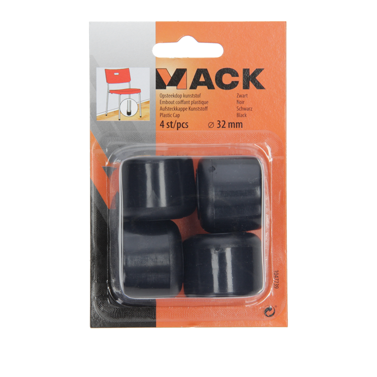 Load image into Gallery viewer, Mack 1047739 - opsteekdop kunststof zwart ø 32 mm 4 st pcs | 6 stuks
