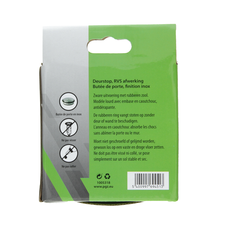 Afbeelding laden in galerijviewer, Mack 1005318 - zware deurstop inox look 1,3 kg ø 95 mm 1 st pc | 6 stuks
