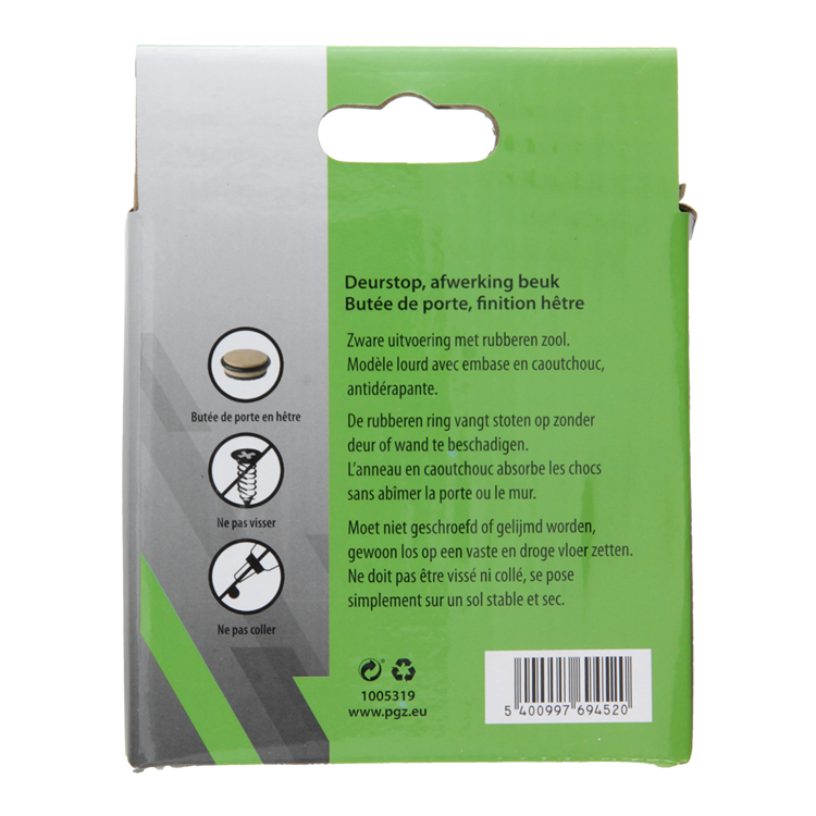 Load image into Gallery viewer, Mack 1005319 - zware deurstop hout 1,3 kg ø 95 mm 1 st pc | 6 stuks
