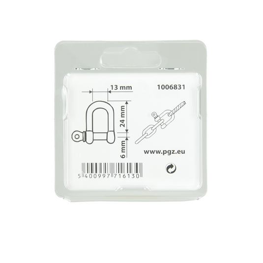 Mack 1006831 - 2 kelven verzinkt recht bl 1 4 inch -6mm | 5 stuks