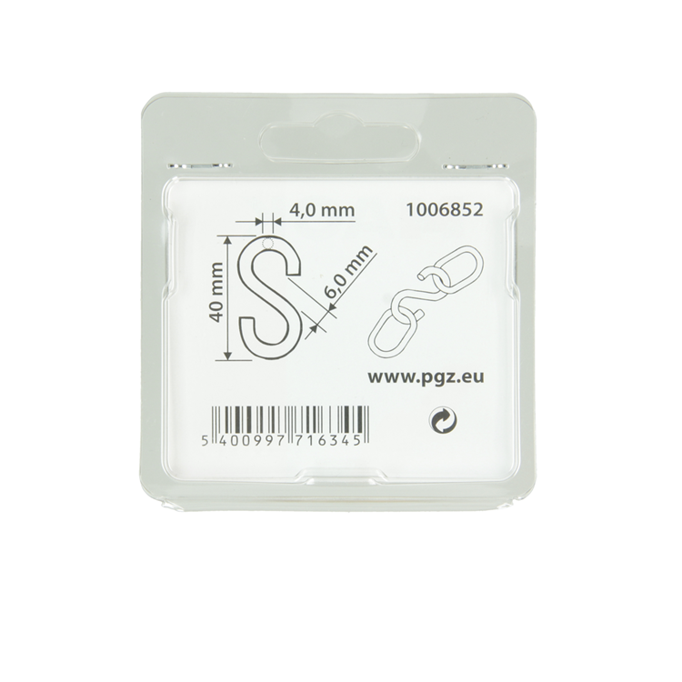 Load image into Gallery viewer, Mack 1006852 - 2 open s-haken verzinkt bl 4,0x35mm | 5 stuks

