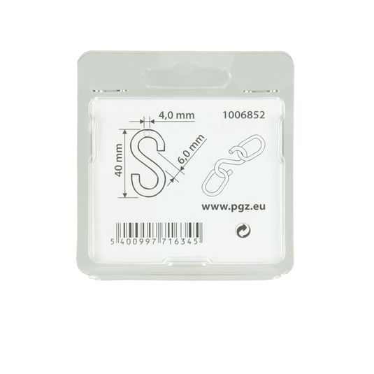 Mack 1006852 - 2 open s-haken verzinkt bl 4,0x35mm | 5 stuks