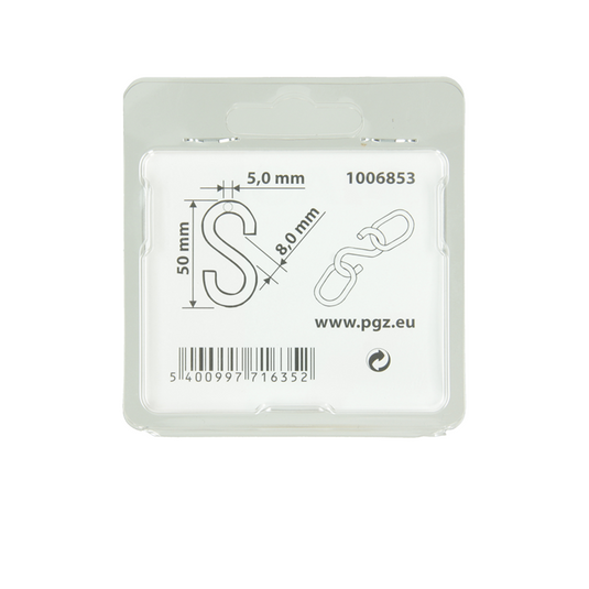 Mack 1006853 - 2 open s-haken verzinkt bl 5,0x45mm | 5 stuks