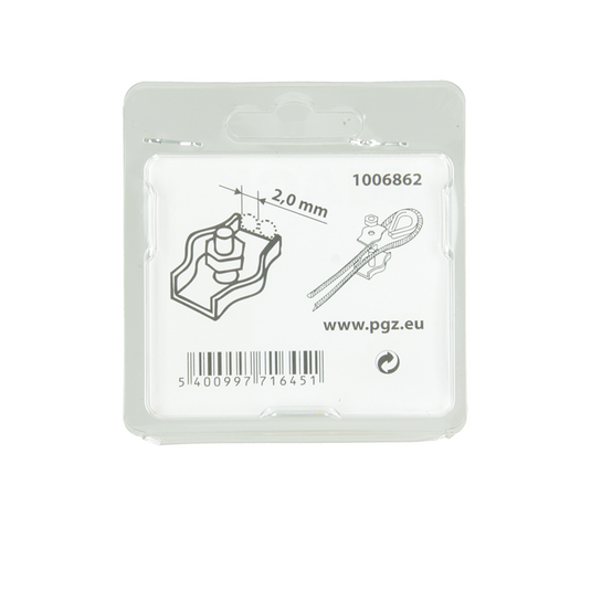 Mack 1006862 - 2 staaldraadklemmen simplex verzinkt 2mm bl | 5 stuks