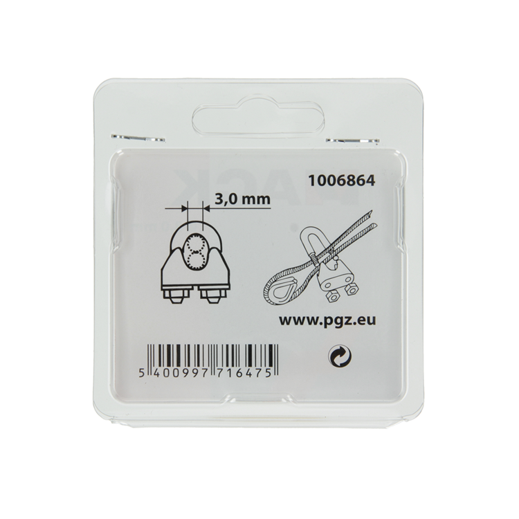 Load image into Gallery viewer, Mack 1006864 - 4 staaldraadklemmen crosby verzinkt 3mm bl | 5 stuks
