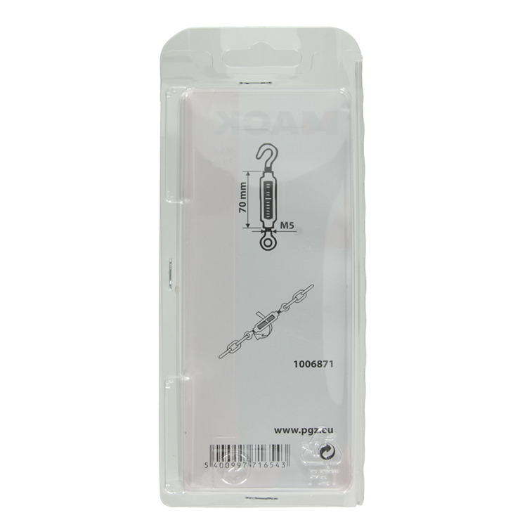 Load image into Gallery viewer, Mack 1006871 - 2 spanners: oog + haak verzinkt m5x70mm bl | 5 stuks
