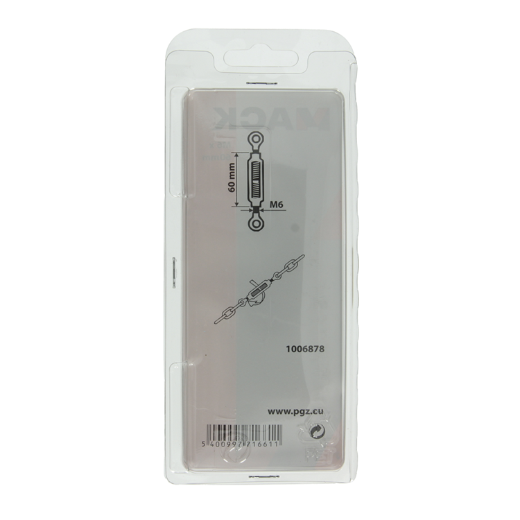 Load image into Gallery viewer, Mack 1006878 - 2spanners 2 ogen verzinkt m6x60mm bl | 5 stuks
